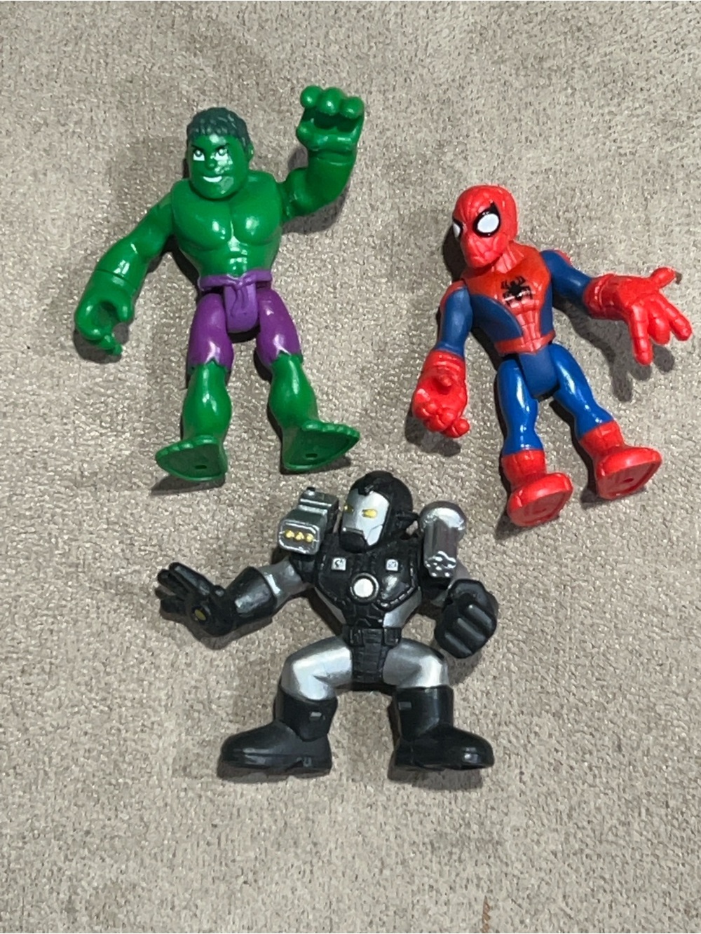 Marvel imaginext lot Figures - Hulk, Spider-Man, war machine